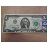 1976 $2 NOTE W STAMP CANCEL