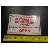 METAL SPRINKLER SIGN 4X6