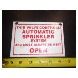 METAL SPRINKLER SIGN 4X6