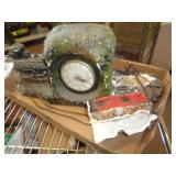 VINTAGE PLASTER TRAIN CLOCK / BROKE NEEDS REPAIR