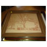 14X17 SCHOOLHOUSE PRINT / W