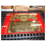 16X24 BUDWEISER HANGING MIRROR / CHIP ON CORNER