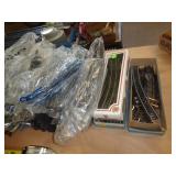 LARGE LOT OF 'HO' SCALE TRACK W POWER STRIPS