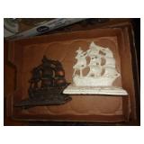 CAST IRON SHIP BOOKENDS