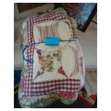 DOUBLE WEDDING RING QUILT W SHAMS / QUEEN SZ