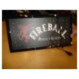 FIREBALL ADVERTISING LIGHTED SIGN