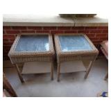 MARTHA STEWART GLASS TOP TABLES / FP