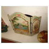 WOOD DECORATIVE FIREPLACE SCREEN / LR