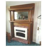 OAK STANDING MANTEL 58" WIDE X 83" TALL / USBDRM1