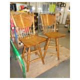 2 - MATCHING SWIVEL BAR STOOLS / LW