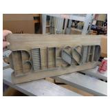 WOOD & METAL SIGN