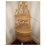 WICKER CORNER SHELF / LR