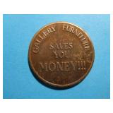 HEAVY BRASS OR BRONZE MARDI GRAS TOKEN