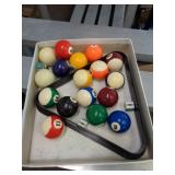 POOL BALLS & RACK