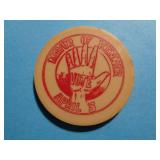 ADVERTISING WOODEN NICKEL