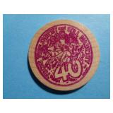 ADVERTISING WOODEN NICKEL