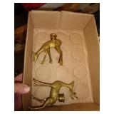 BRASS DEER CANDLE HOLDERS