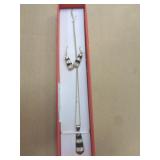 STERLING SILVER NECKLACE & MATCHING EARRINGS