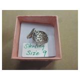 STERLING SILVER SPOON RING SZ 7