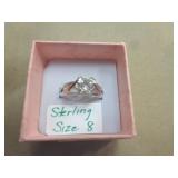 STERLING SILVER RING SZ 8
