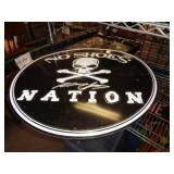 23" ROUND METAL SIGN - NO SHOES