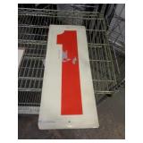 METAL #1 SIGN 9X24