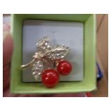 CHERRY BROOCH