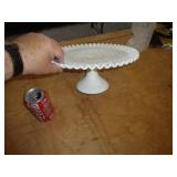 HOBNAIL MILK GLASS CAKE PLATE