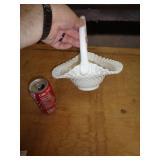 FENTON HOBNAIL MILK GLASS BASKET
