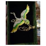 CRANE BROOCH