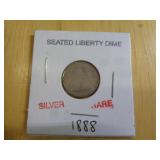1888 SEATED LIBERTY DIME