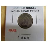 1860 COPPER-NICKEL INDIAN HEAD CENT