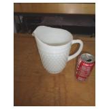 HOBNAIL MILK GLASS PITCHER