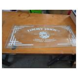 JIMMY JOHN'S ADVERTISING GLASS PANE