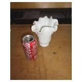 HOBNAIL MILK GLASS VASE