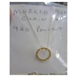 STERLING SILVER CHAIN & PENDANT