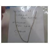 SARA COVINGTRY CHAIN 1/20 12KT GOLD PLATE