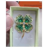 4 LEAF CLOVER BROOCH