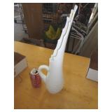 LARGE MILK GLASS FENTON PITCHER VASE