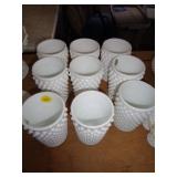 9 - FENTON MILK GLASS GLASSES