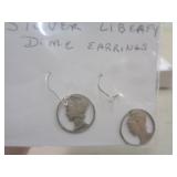 SILVER MERCURY DIME EARRINGS