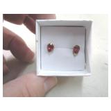 14KT GOLD & GARNET EARRINGS