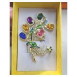 PEACOCK BROOCH