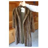 EMERYS RANCH MINK COAT APPROX SZ MED