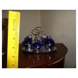 COBALT BLUE CONDIMENT SET / LR