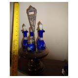 COBALT BLUE CONDIMENT SET / LR