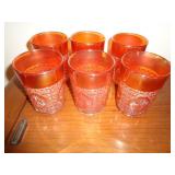 IMPERIAL GLASS BUTTON & STAR / 6 GLASSES / LR