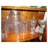 15 PIECES OF MISC. CLEAR GLASS / CRC / LR