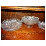 5 PIECES OF MISC. CLEAR GLASS / CRC LR