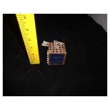 OLD HAT PIN BOX WITH APPROX 49 PINS / CRC2